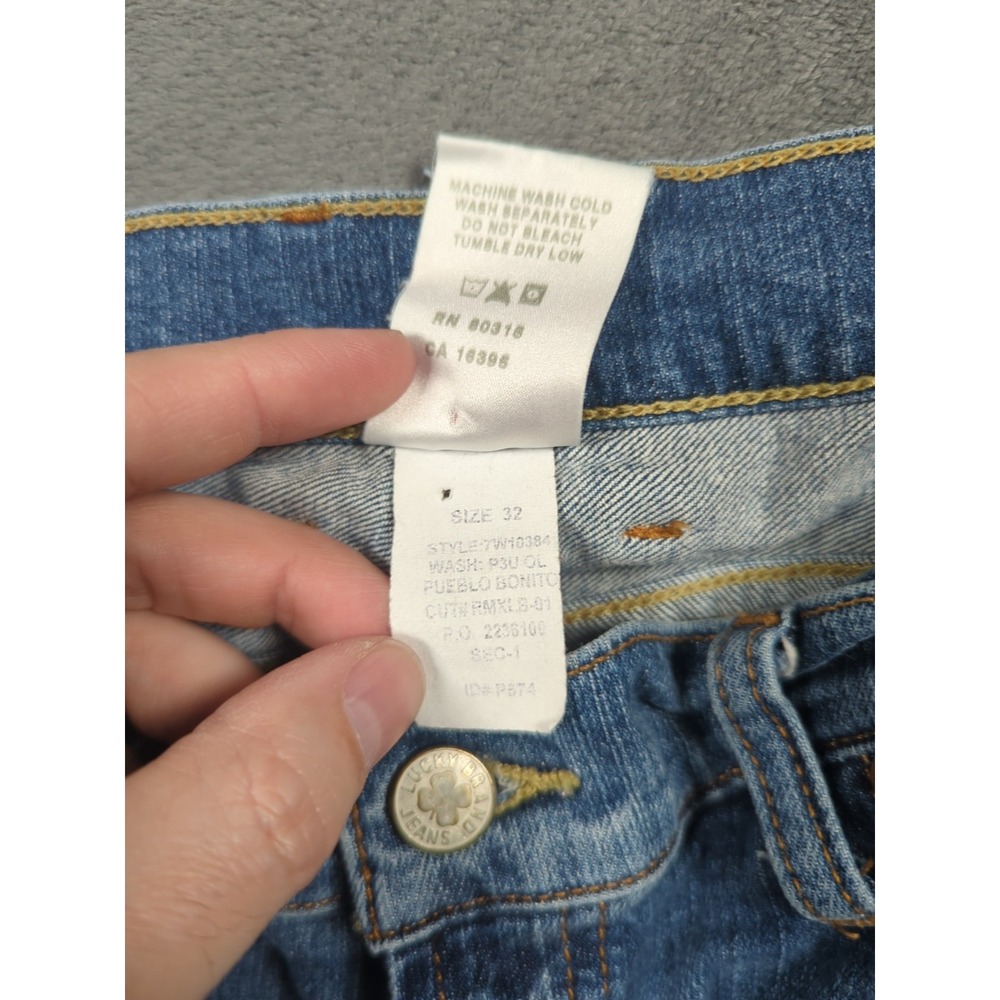 Lucky Brand Jeans Dungaree's Pueblo Bonito Red Label Blue Women 32 (32x31) - Picture 3 of 10